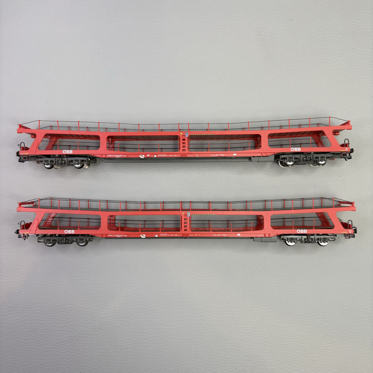 2 wagons porte autos DDm, ÖBB - ROCO 6600105