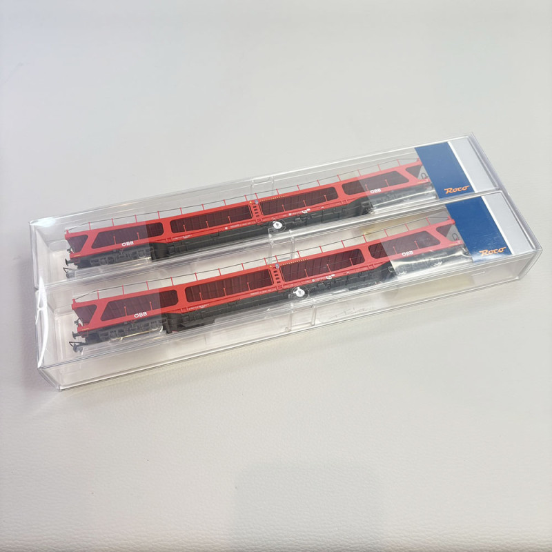 2 wagons porte autos DDm, ÖBB - ROCO 6600105