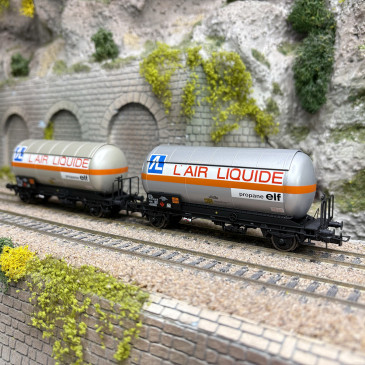 2 wagons citerne gaz, "L'Air Liquide", SNCF - JOUEF HJ6287