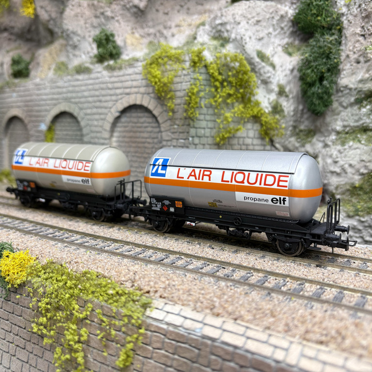 2 wagons citerne gaz, "L'Air Liquide", SNCF - JOUEF HJ6287