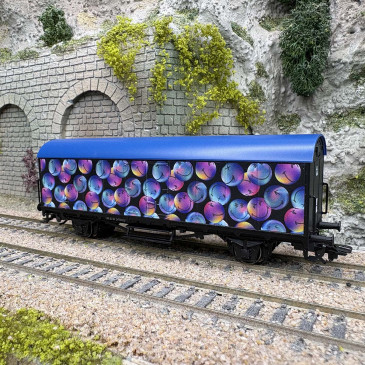 Wagon 2 essieux collection décors SmileyWorld - MARKLIN 48883