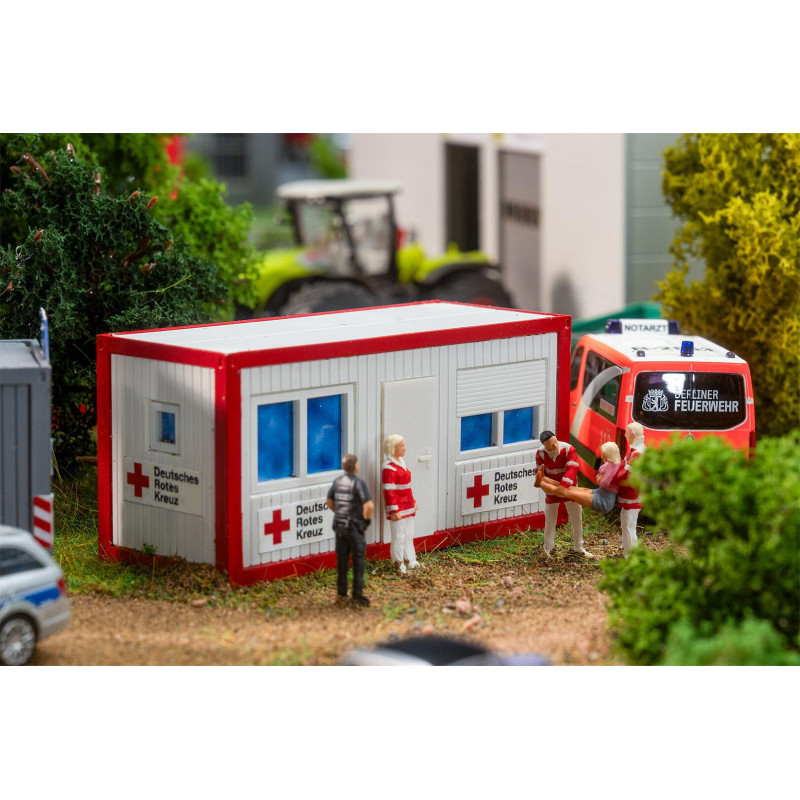 Bureau de police "CRS" et secours mobile, "Algeco"  - FALLER 180338
