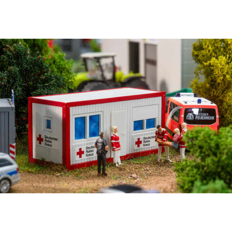 Bureau de police "CRS" et secours mobile, "Algeco"  - FALLER 180338