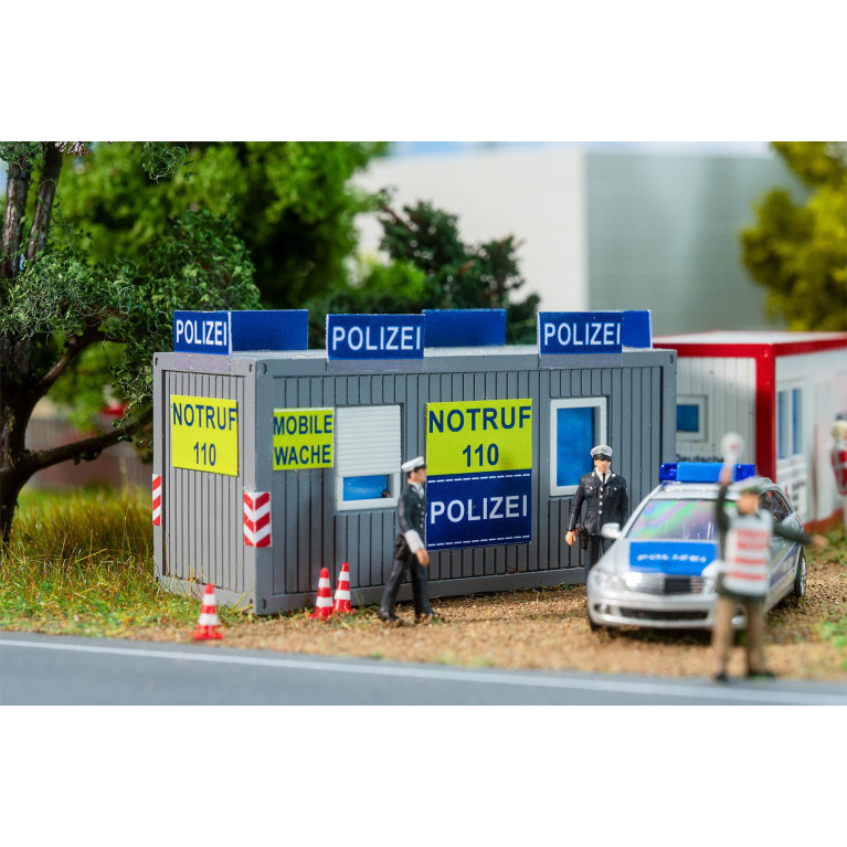 Bureau de police "CRS" et secours mobile, "Algeco"  - FALLER 180338
