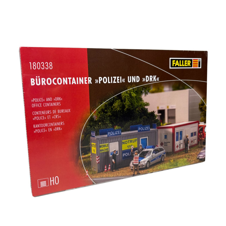 Bureau de police "CRS" et secours mobile, "Algeco"  - FALLER 180338