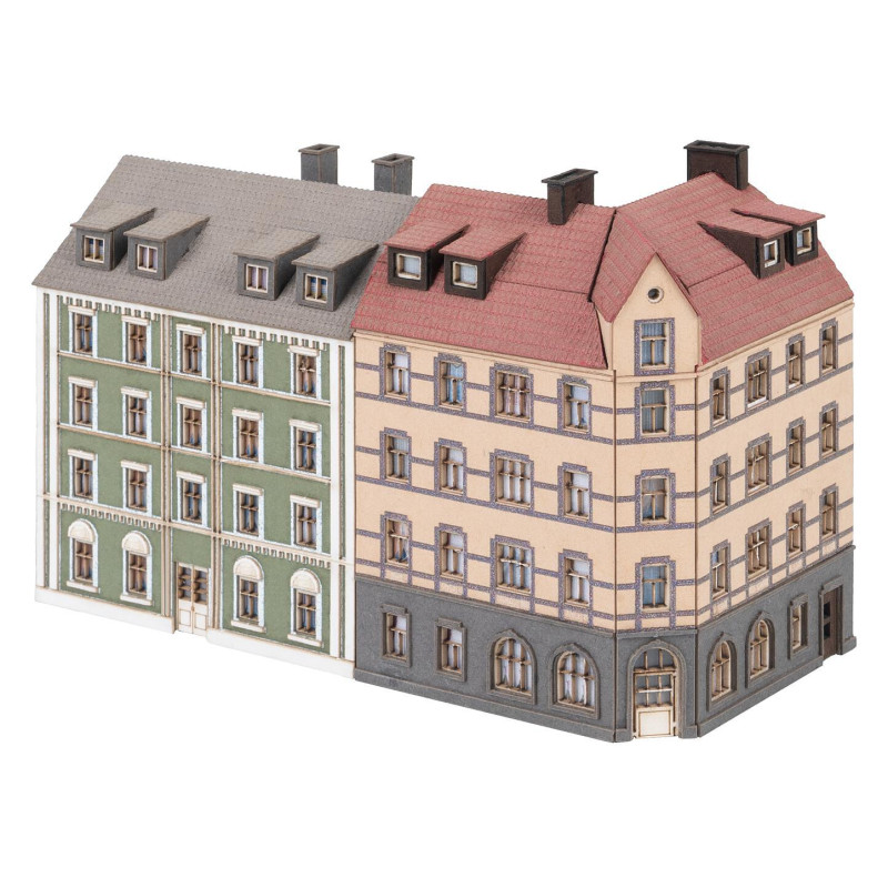 2 immeubles dont un en angle, de ville  - FALLER 282783