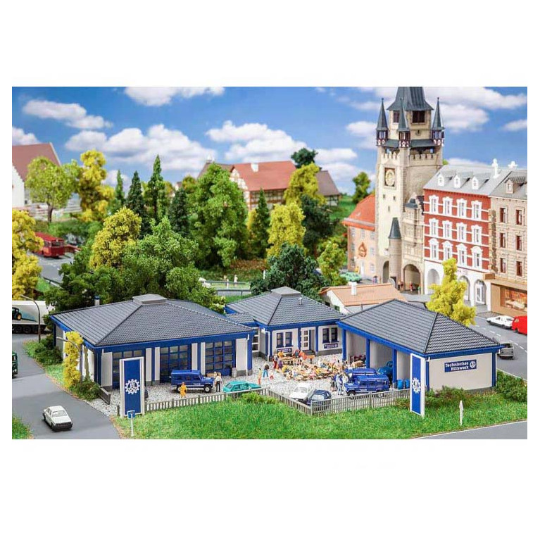 Bâtiment de la THW avec garage - Faller 222222