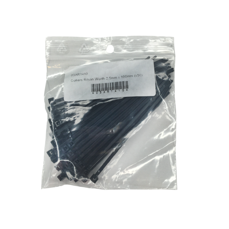 Colliers Rilsan 2.5 mm x 100 mm (x50) - WURTH 03AR1410