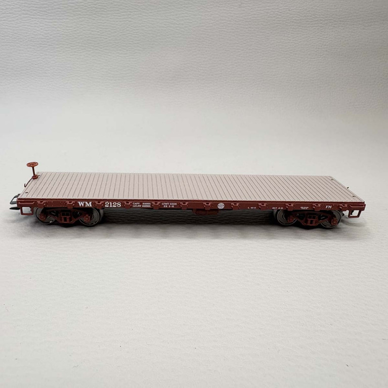 3 wagons transport de bois à ranchers, US-Flat Car, Western Maryland, USA - MARKLIN 45600