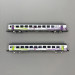 2 voitures Corail Vtu Intercités, 1CL + 2CL, SNCF - AZAR MODELS V01-ICP1