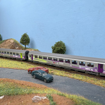 2 voitures Corail Vtu Intercités, 1CL + 2CL, SNCF - AZAR MODELS V01-ICP1