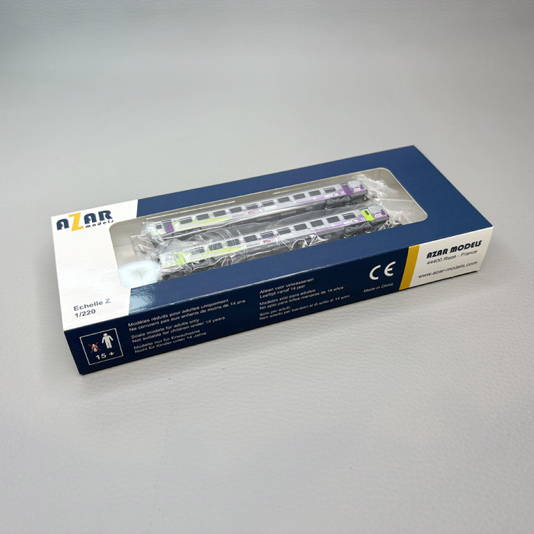 2 voitures Corail Vtu Intercités, 1CL + 2CL, SNCF - AZAR MODELS V01-ICP1