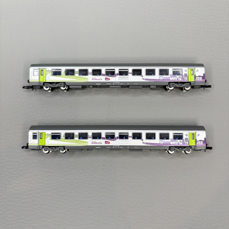 2 voitures Corail Vtu Intercités, 2 x 2CL, SNCF - AZAR MODELS V01-ICP2