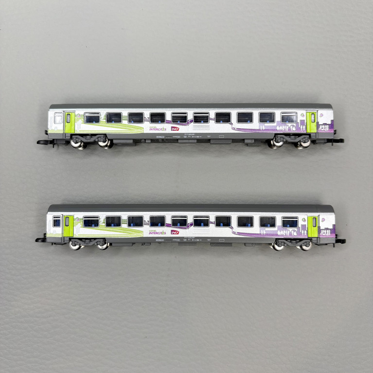 2 voitures Corail Vtu Intercités, 2 x 2CL, SNCF - AZAR MODELS V01-ICP2
