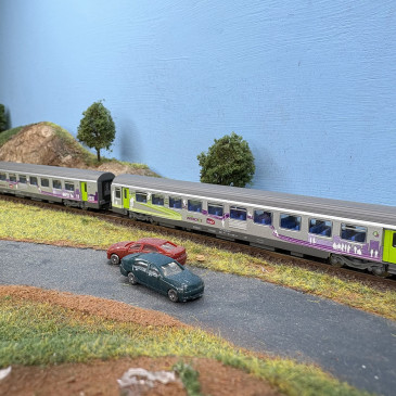 2 voitures Corail Vtu Intercités, 2 x 2CL, SNCF - AZAR MODELS V01-ICP2