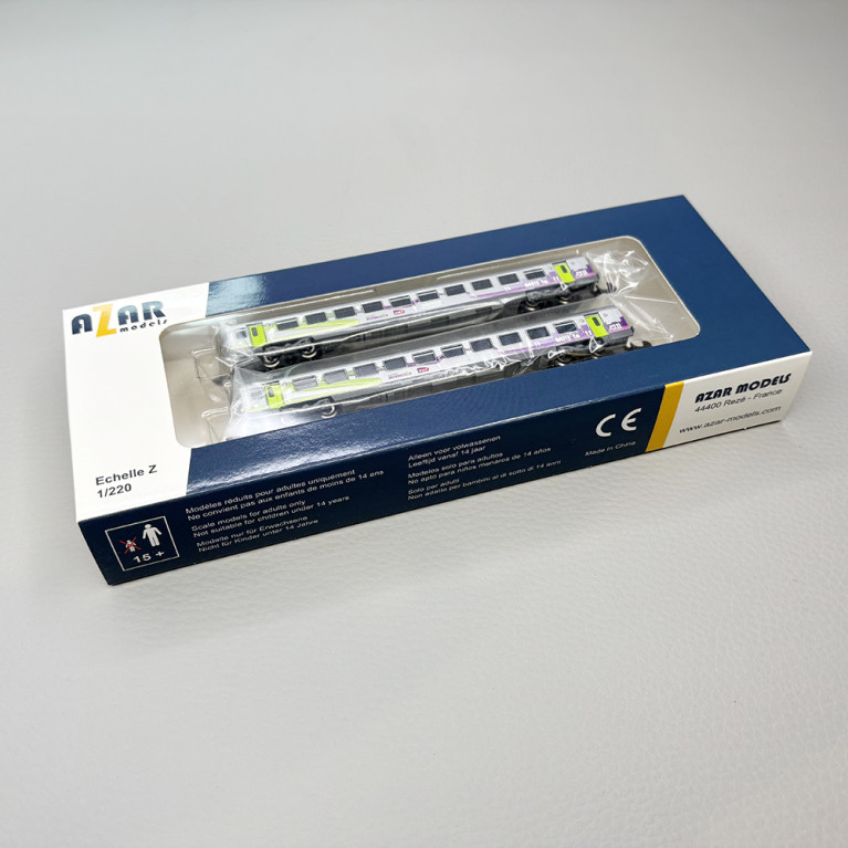 2 voitures Corail Vtu Intercités, 2 x 2CL, SNCF - AZAR MODELS V01-ICP2
