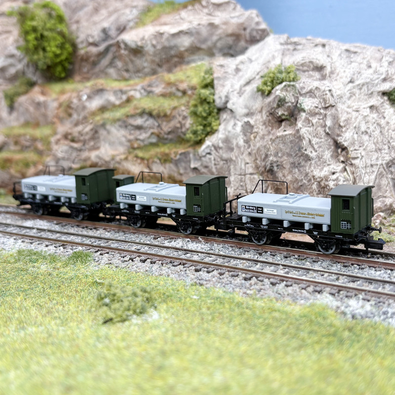 3 wagons transports de spiritueux, K.Bay.Sts.B. - MINITRIX 15464