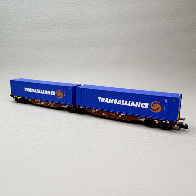 Wagon porte conteneurs Sggmrss 90, TOUAX - REE NW-235