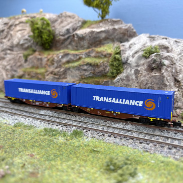 Wagon porte conteneurs Sggmrss 90, TOUAX - REE NW-235