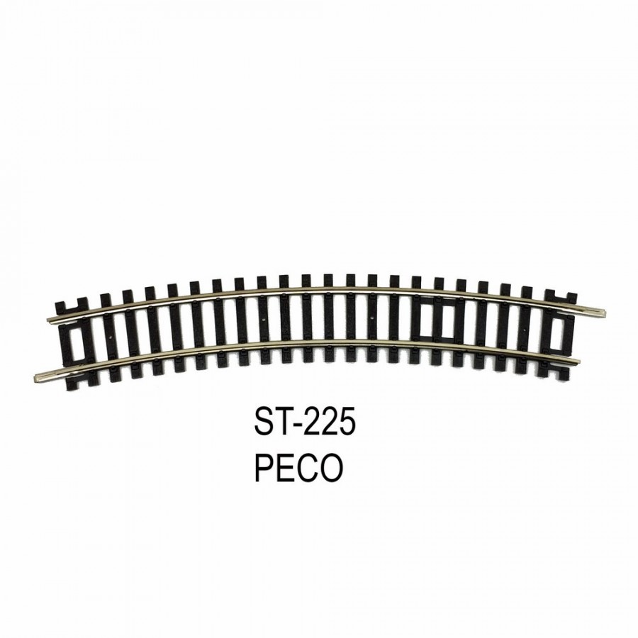 Rail Setrack courbe R2 438mm 22.5° code 100-HO-1/87-PECO ST-225