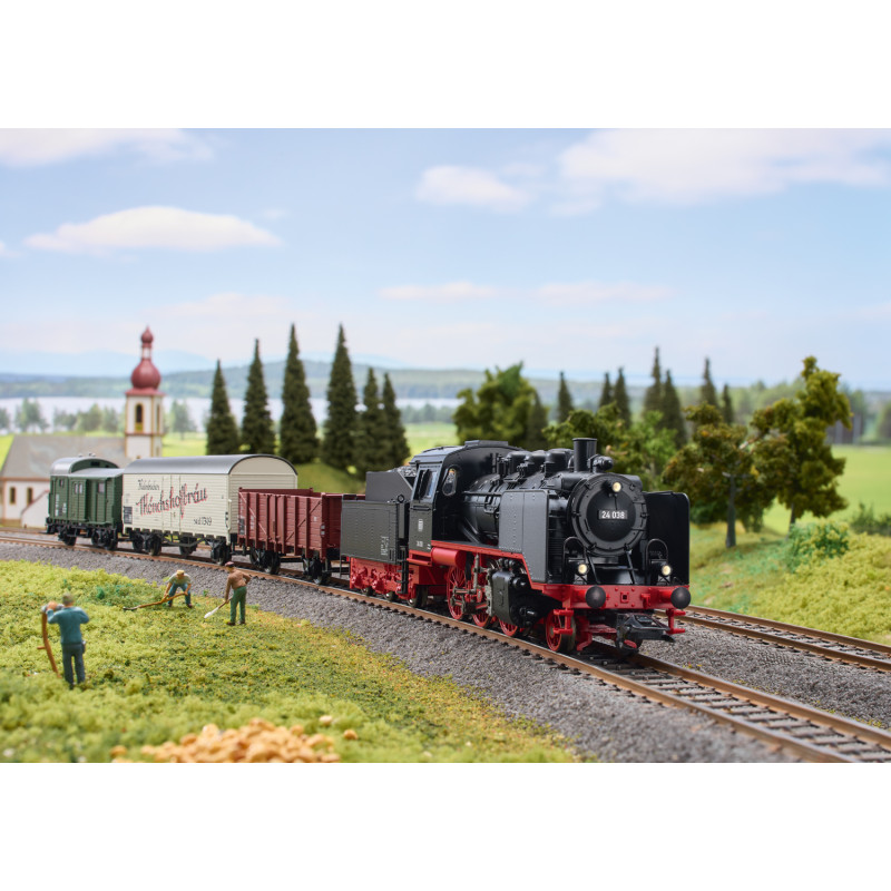 Coffret de départ locomotive à vapeur avec wagons, Ep. III, digital son – MARKLIN 29249