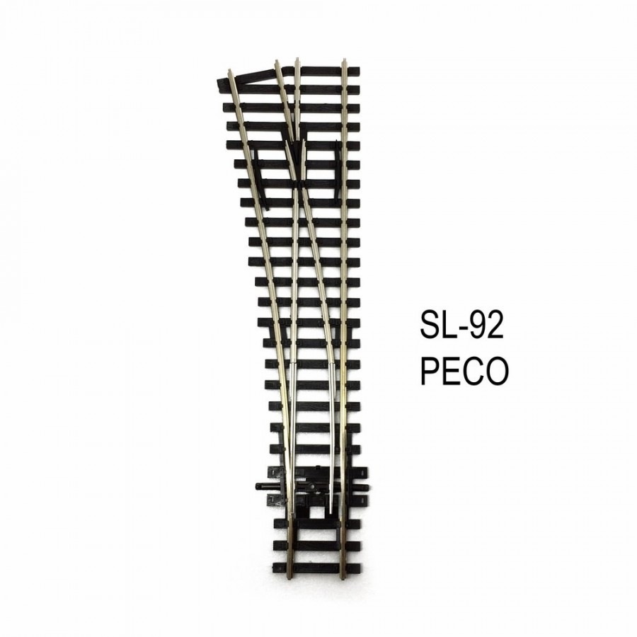 Rail Streamline aiguillage droit gauche 185mm R 610mm  code 100-HO-1/87-PECO SL-92