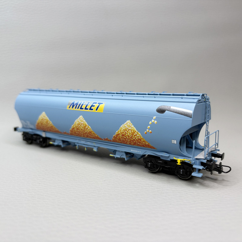 Wagon trémie type Tagnpps, Nouveau logo, Millet - LSMODELS 30589