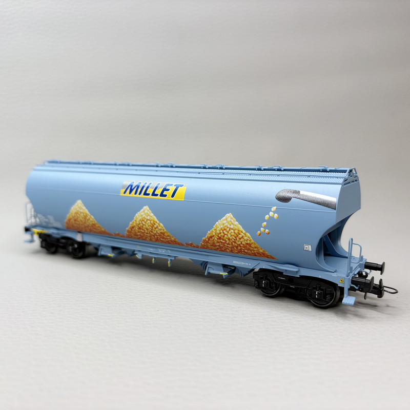 Wagon trémie type Tagnpps, Nouveau logo, Millet - LSMODELS 30589