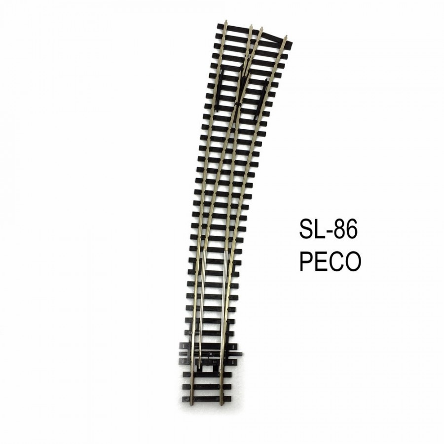 Rail Streamline aiguillage courbe droit 258mm R 1524 & 762mm code 100-HO-1/87-PECO SL-86