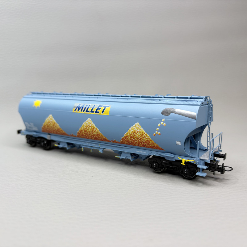 Wagon trémie type Tagnpps, Nouveau logo, Millet - LSMODELS 30588