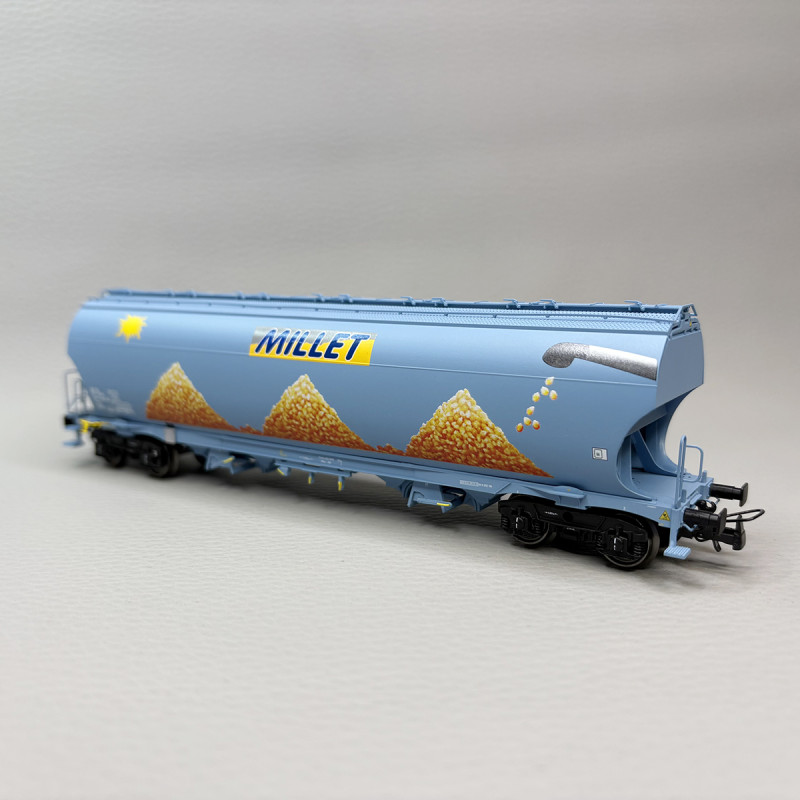 Wagon trémie type Tagnpps, Nouveau logo, Millet - LSMODELS 30588