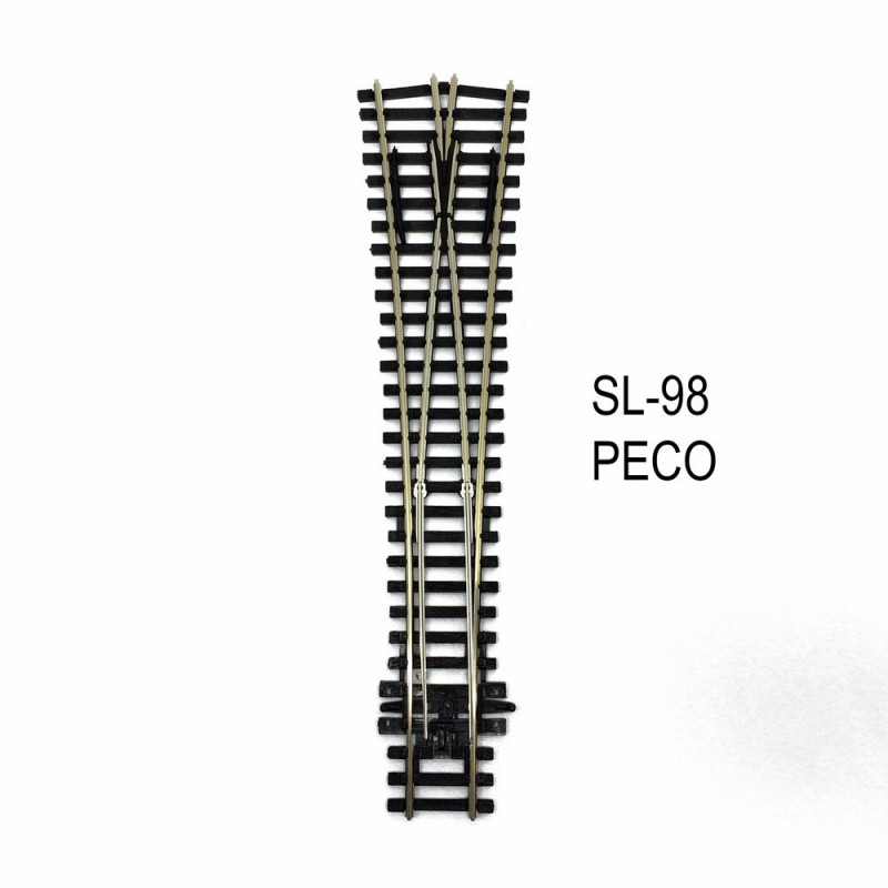 Rail Streamline aiguillage symétrique 220mm R1828mm code 100-HO-1/87-PECO SL-98