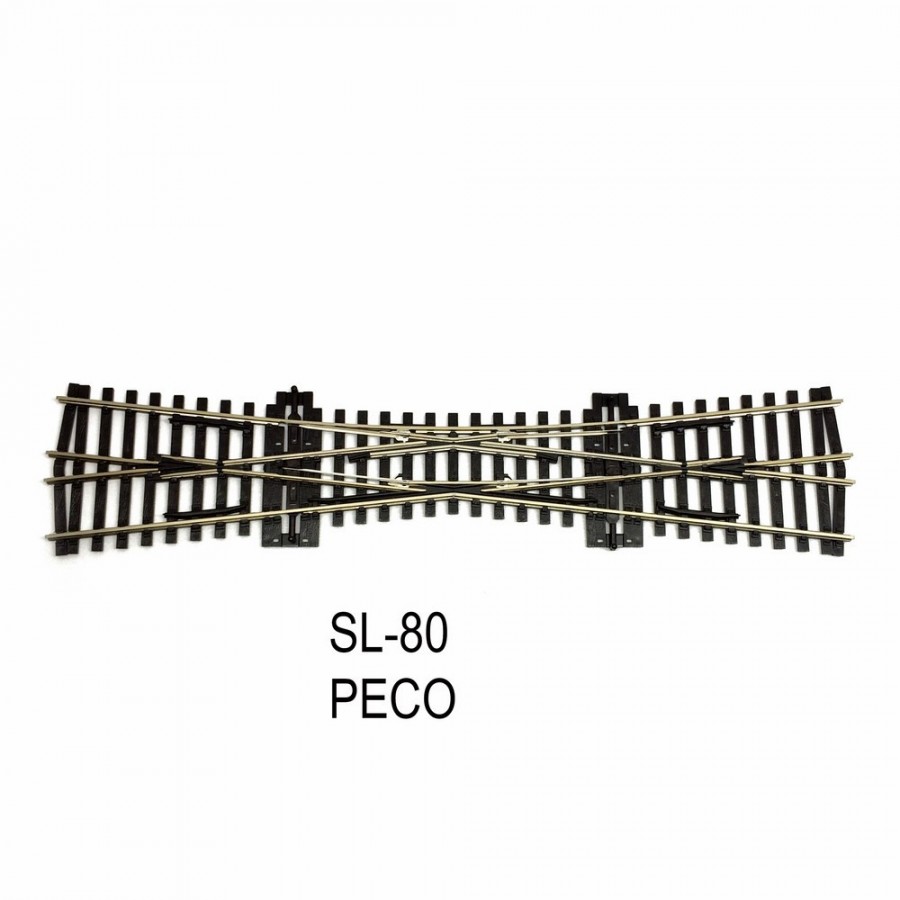 Rail Streamline croisement de jonction simple 249mm  code 100-HO-1/87-PECO SL-80