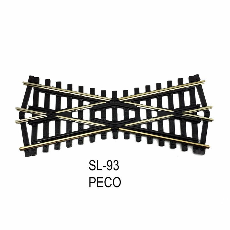 Rail Streamline croisement  court 127mm 24 degrés code 100-HO-1/87-PECO SL-93