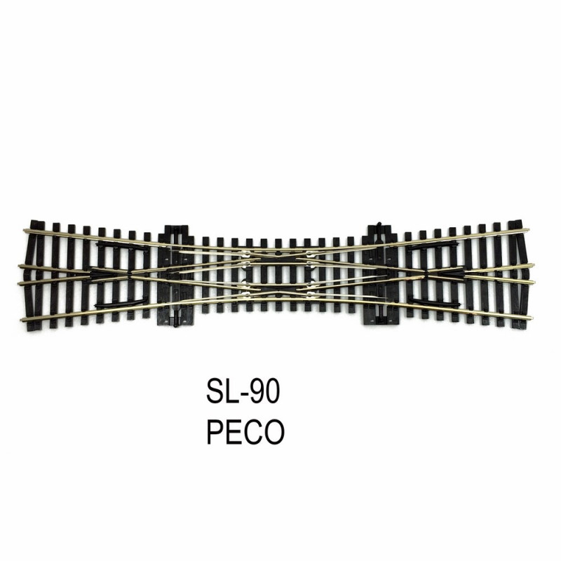 Rail Streamline croisement de jonction double 249mm  code 100-HO-1/87-PECO SL-90