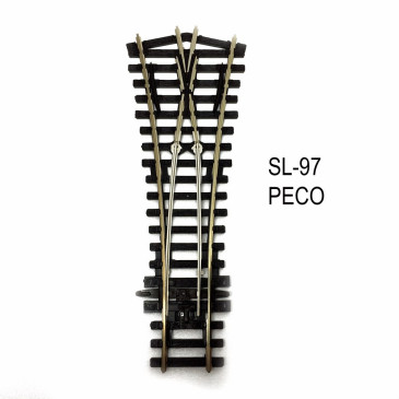 Rail Streamline aiguillage symétrique Y 148mm 24 degrés code 100-HO-1/87-PECO SL-97