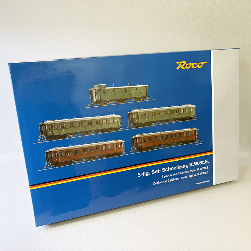 Lot De 5 Wagons DRG Roco HO – 4 Voitures 3 Pattes + Fourgon, 3 Neufs