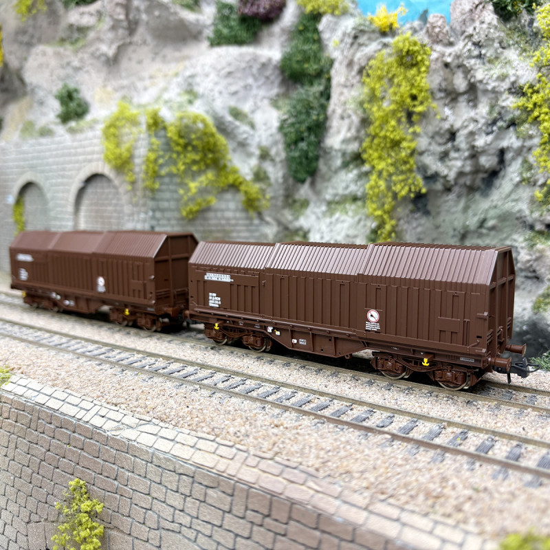2 wagons à capot télescopique de type Shimmns, ÖBB - ROCO 6600132