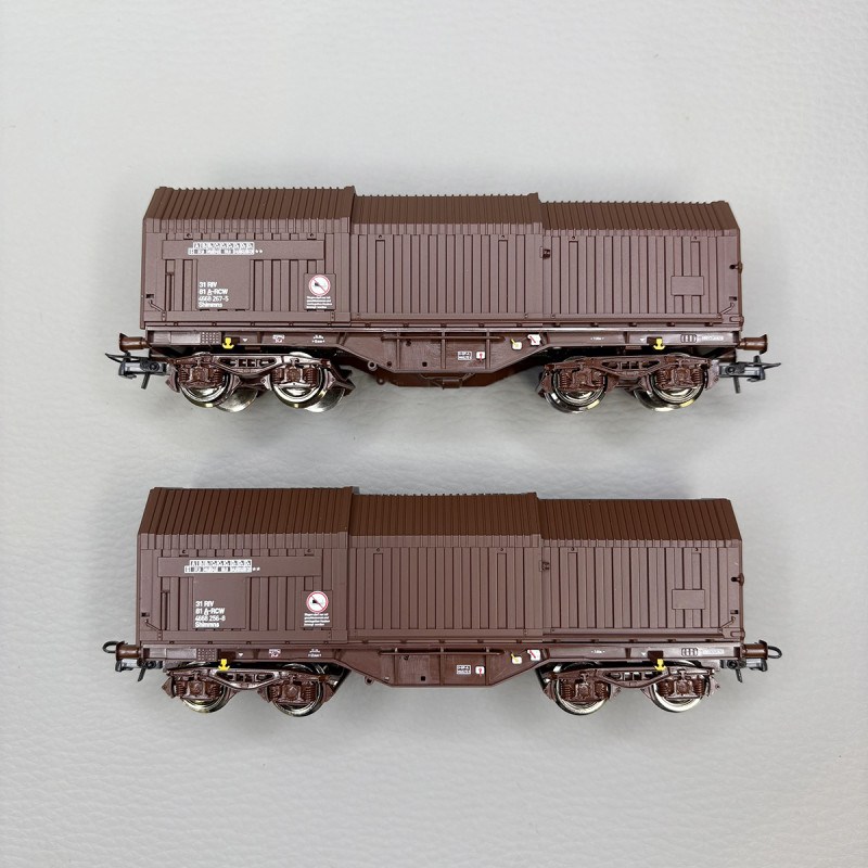 2 wagons à capot télescopique de type Shimmns, ÖBB - ROCO 6600132