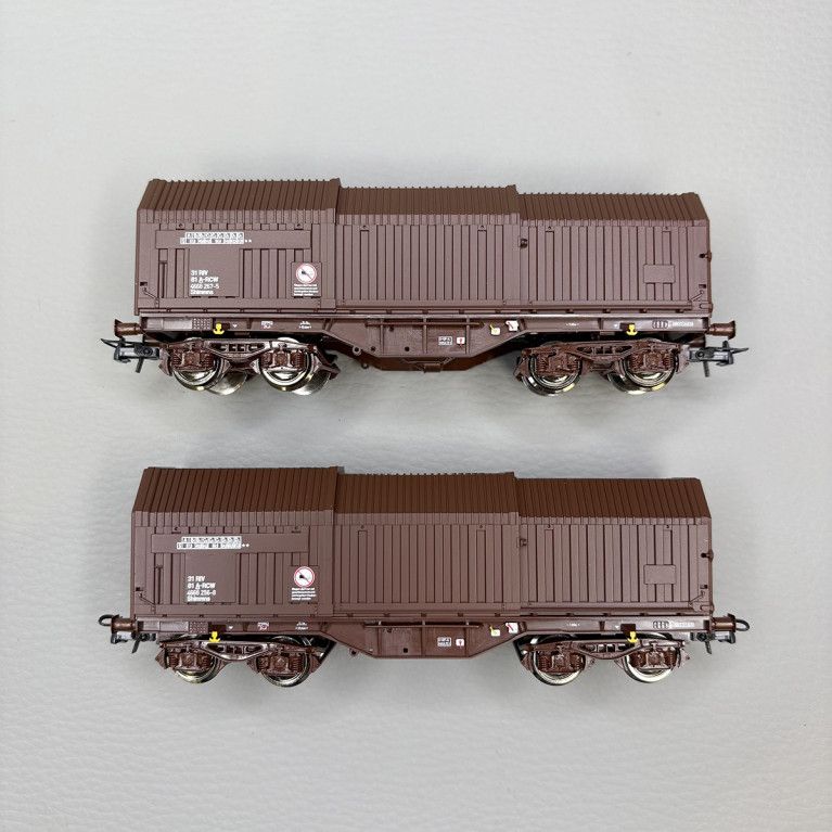 2 wagons à capot télescopique de type Shimmns, ÖBB - ROCO 6600132