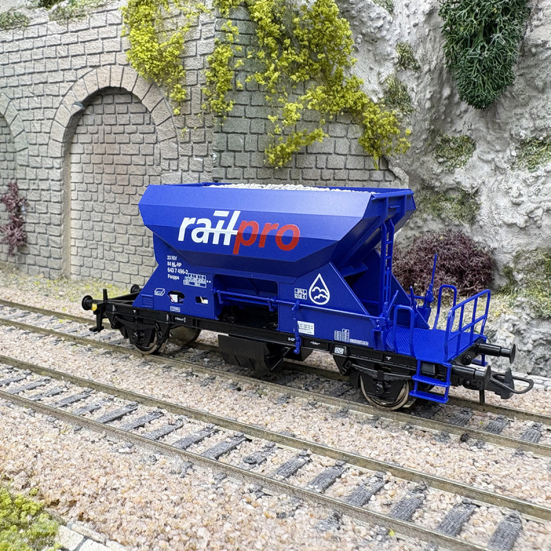 Wagon trémie type Fccpps, transport de gravier, Railpro - ROCO 6600070