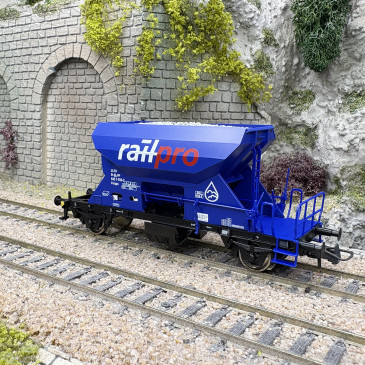 Wagon trémie type Fccpps, transport de gravier, Railpro - ROCO 6600070