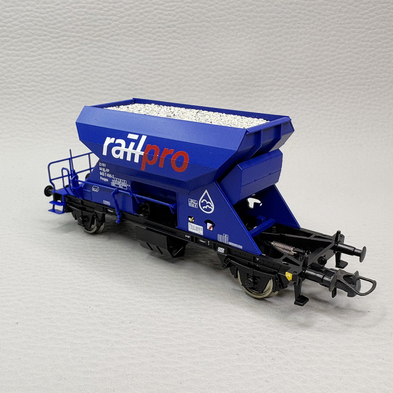 Wagon trémie type Fccpps, transport de gravier, Railpro - ROCO 6600070