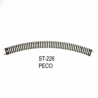 Rail Setrack double courbe R2 438mm angle 45°-HO-1/87-PECO ST-226