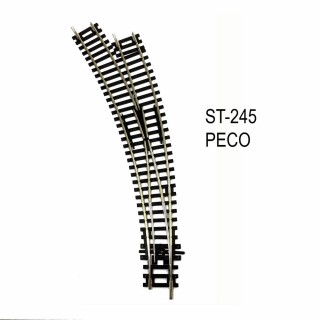 Rail Setrack aiguillage courbe gauche R2 et R3 11.25° code 100-HO-1/87-PECO ST-245