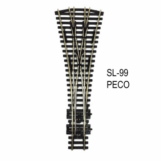 Rail Streamline aiguillage triple 220mm 10 degrés code 100-HO-1/87-PECO SL-99