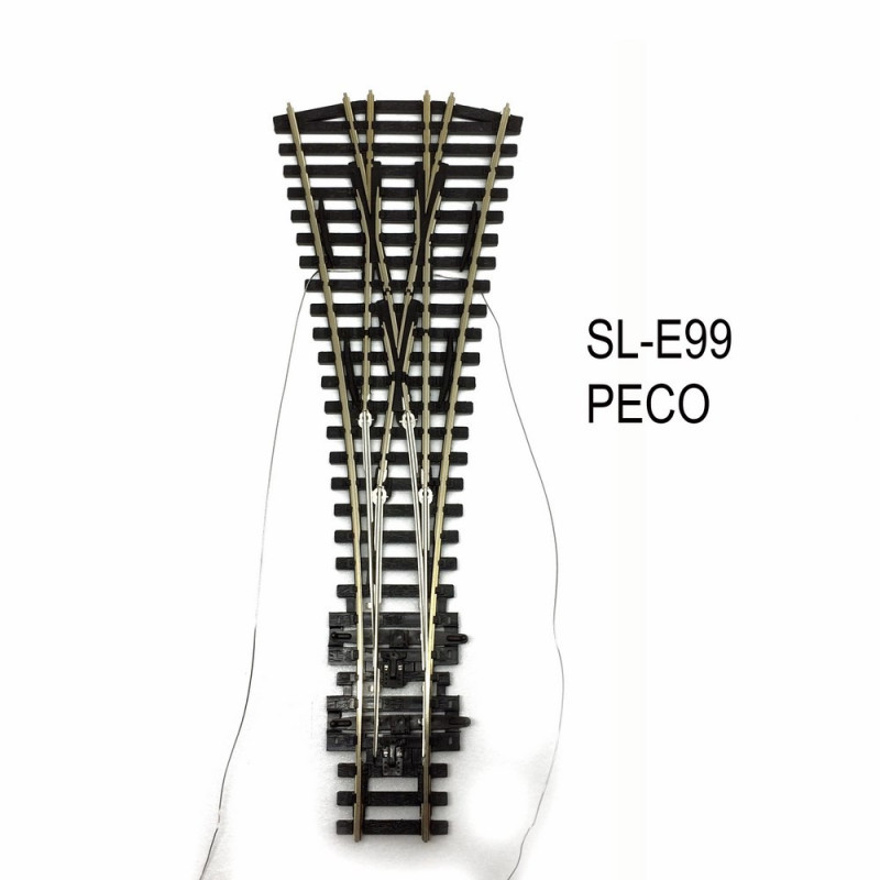 Rail Streamline aiguillage triple 220mm 10 degrés code 100-HO-1/87-PECO SL-E99 Rail Streamline aiguillage triple 220mm 10 degrés code 100-HO-1/87-PECO SL-E99