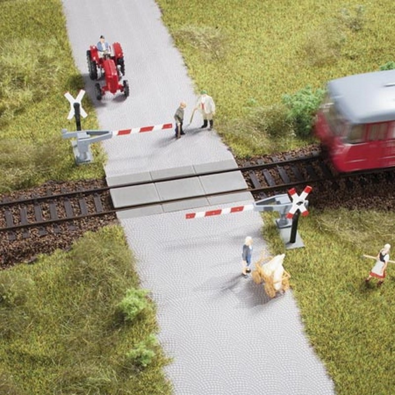 Busch – Barrières De Contrôle HO 1/87 – 20 Barrières Pour Scènes De Fête Ou Manifestations – Modélisme