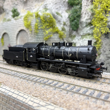 Locomotive à vapeur 2-040-D-65, "Calais", livrée noire, SNCF, Ep. III - JOUEF HJ2417 - HO 1/87