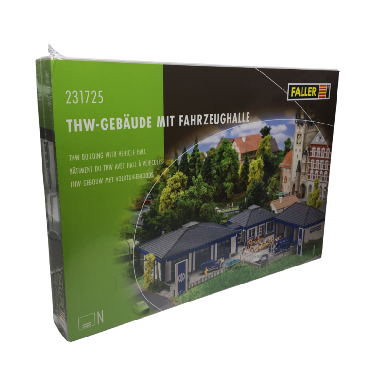 Bâtiment du THW avec hall à véhicules   - FALLER 231725 - N 1/160